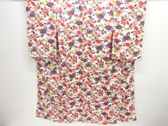 大正ロマン　牡丹菊模様着物